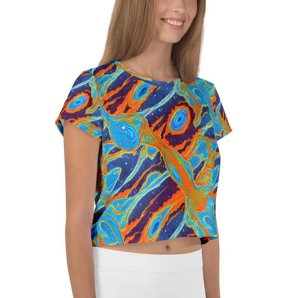 Blue Inferno on Crop Tee — Right