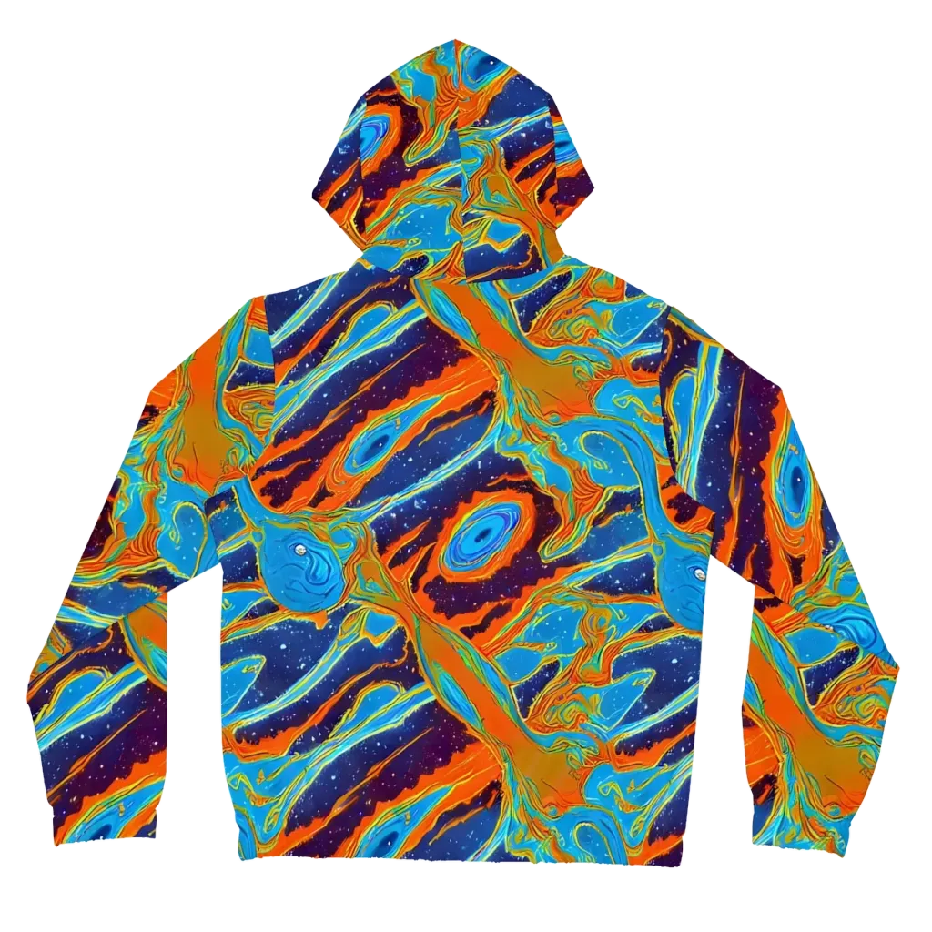 Blue Inferno on Women's Full-Zip Hoodie — Back