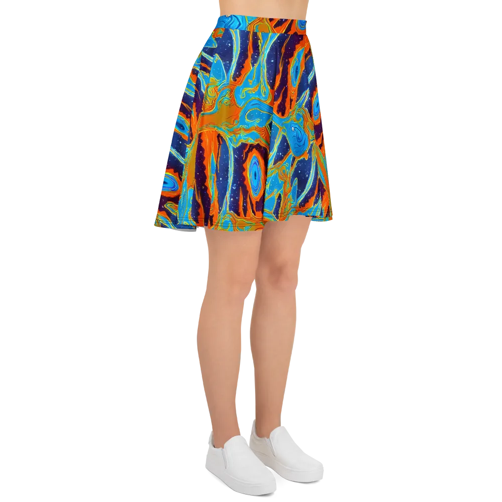 Blue Inferno on Skater Skirt — Right