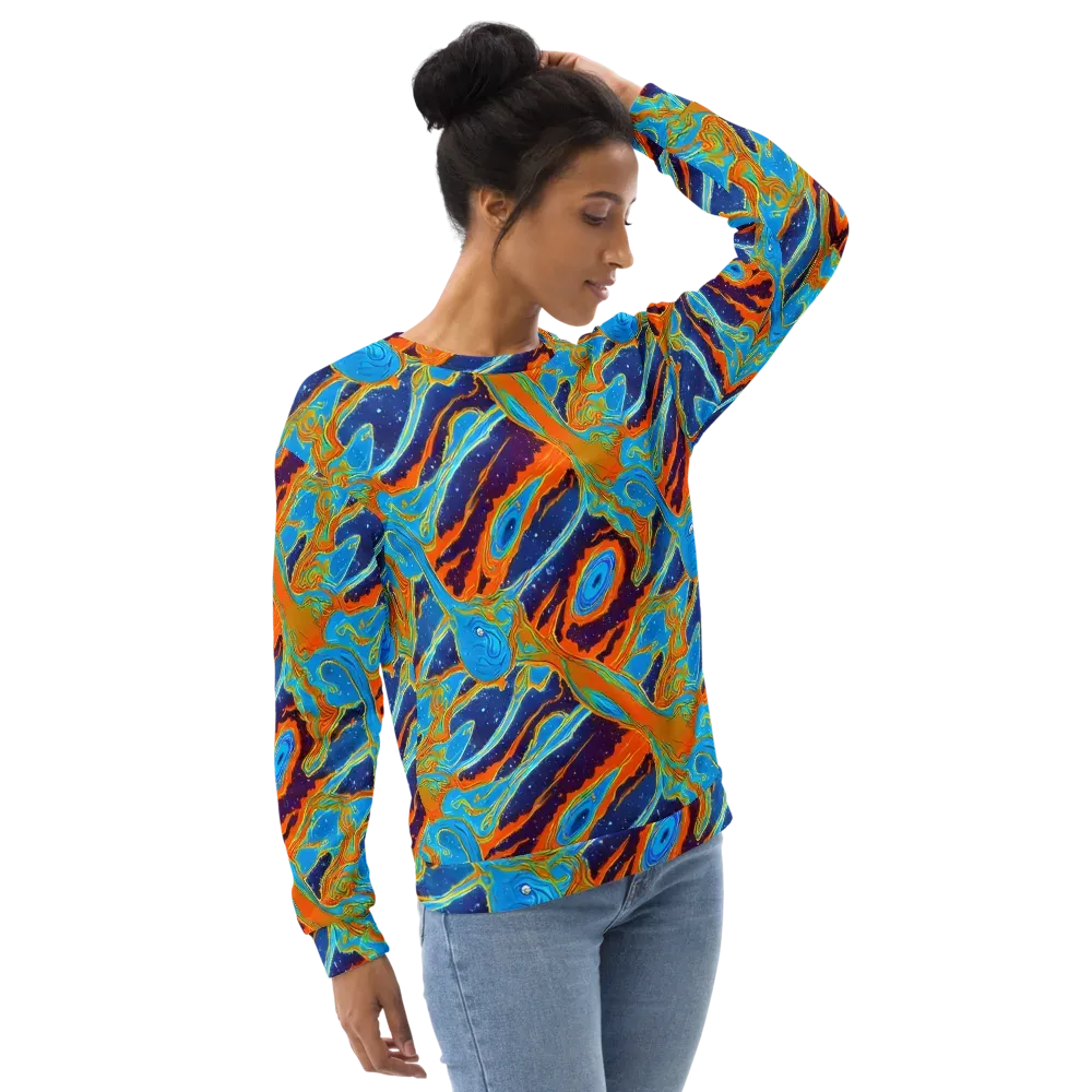 Blue Inferno on Sweatshirt — Right Front