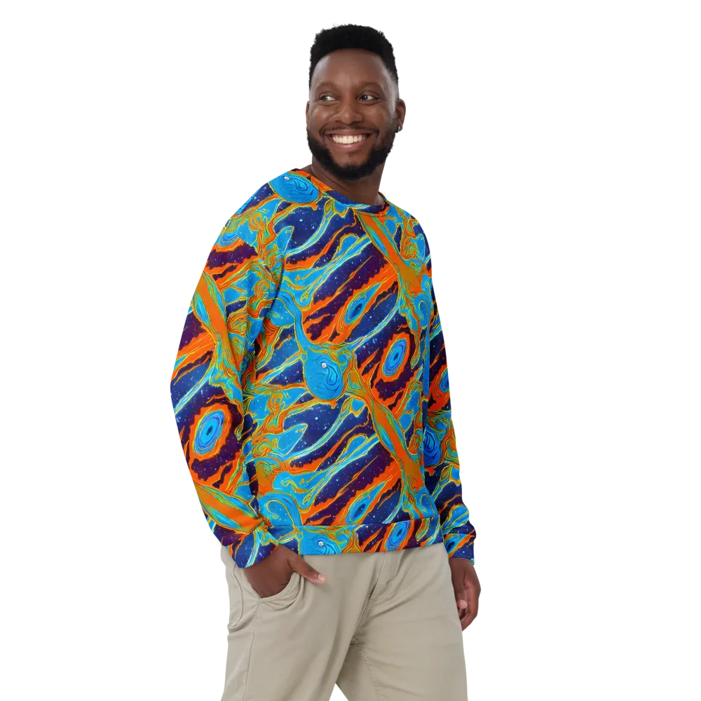 Blue Inferno on Sweatshirt — Front
