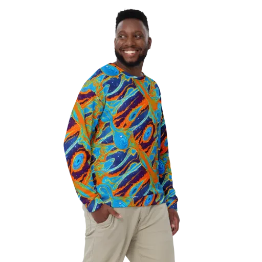 Blue Inferno on a Sweatshirt
