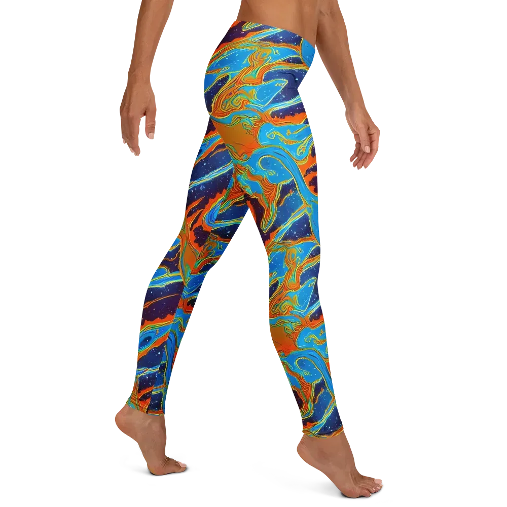 Blue Inferno on Leggings — Right