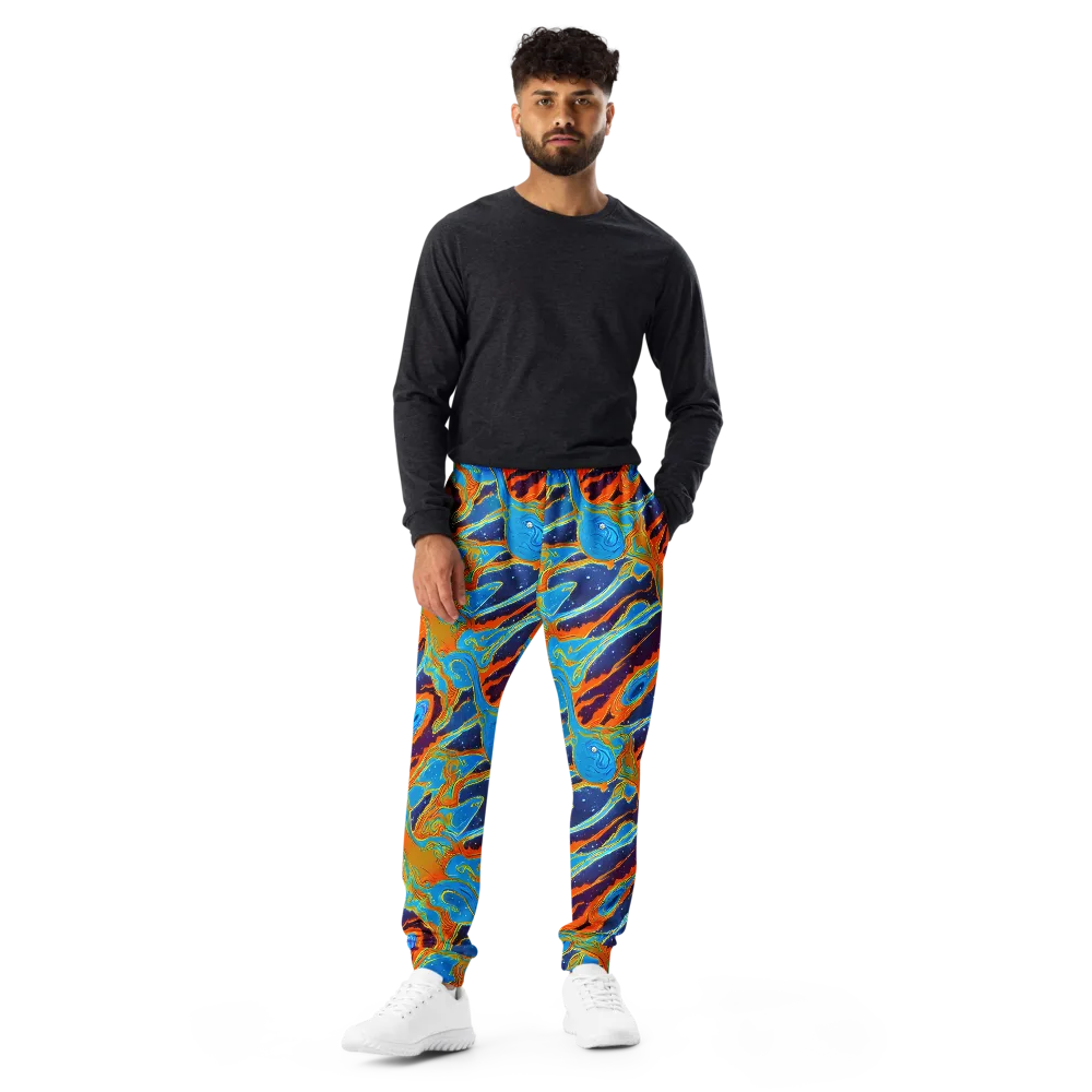 Blue Inferno on Men's Joggers — Front