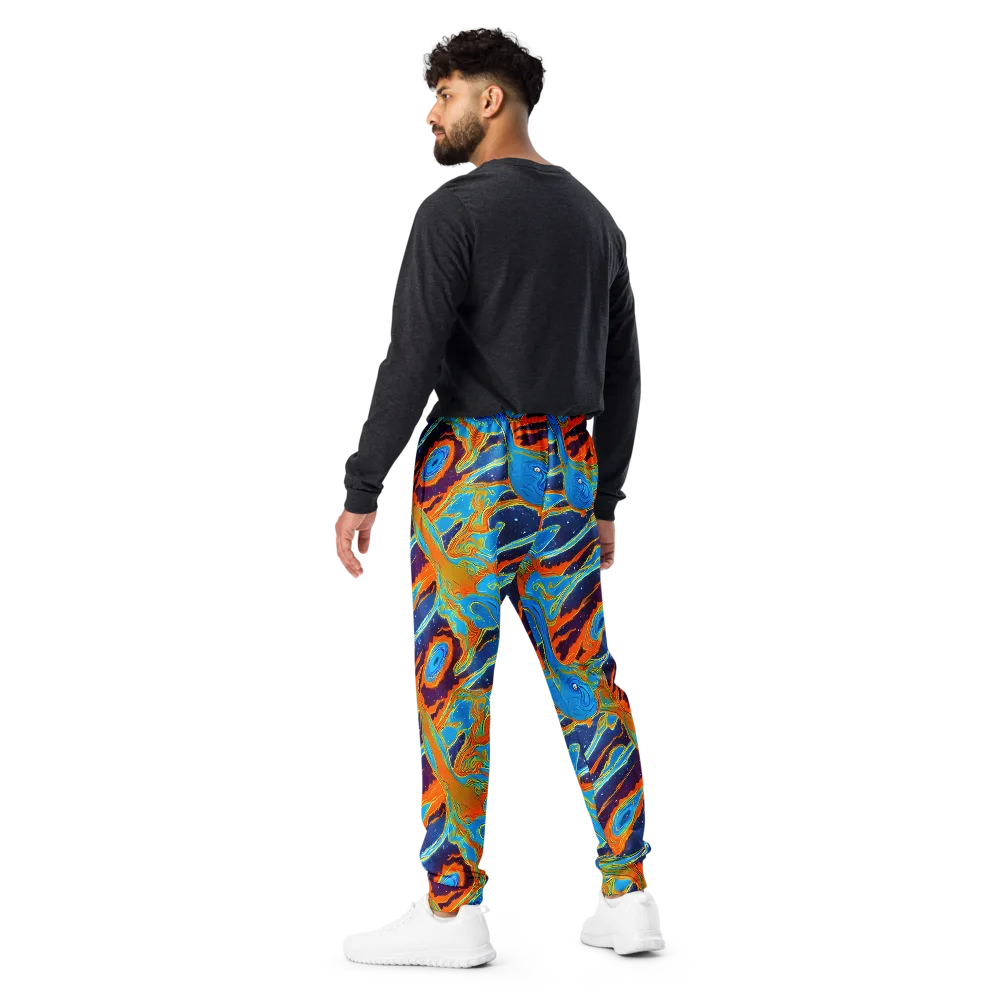 Blue Inferno on Men's Joggers — Back