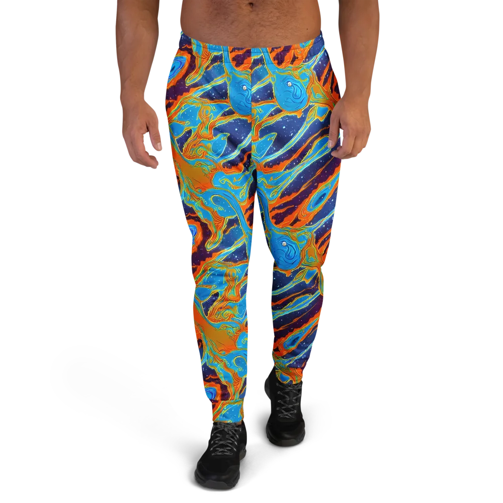 Blue Inferno on Men's Joggers — Front