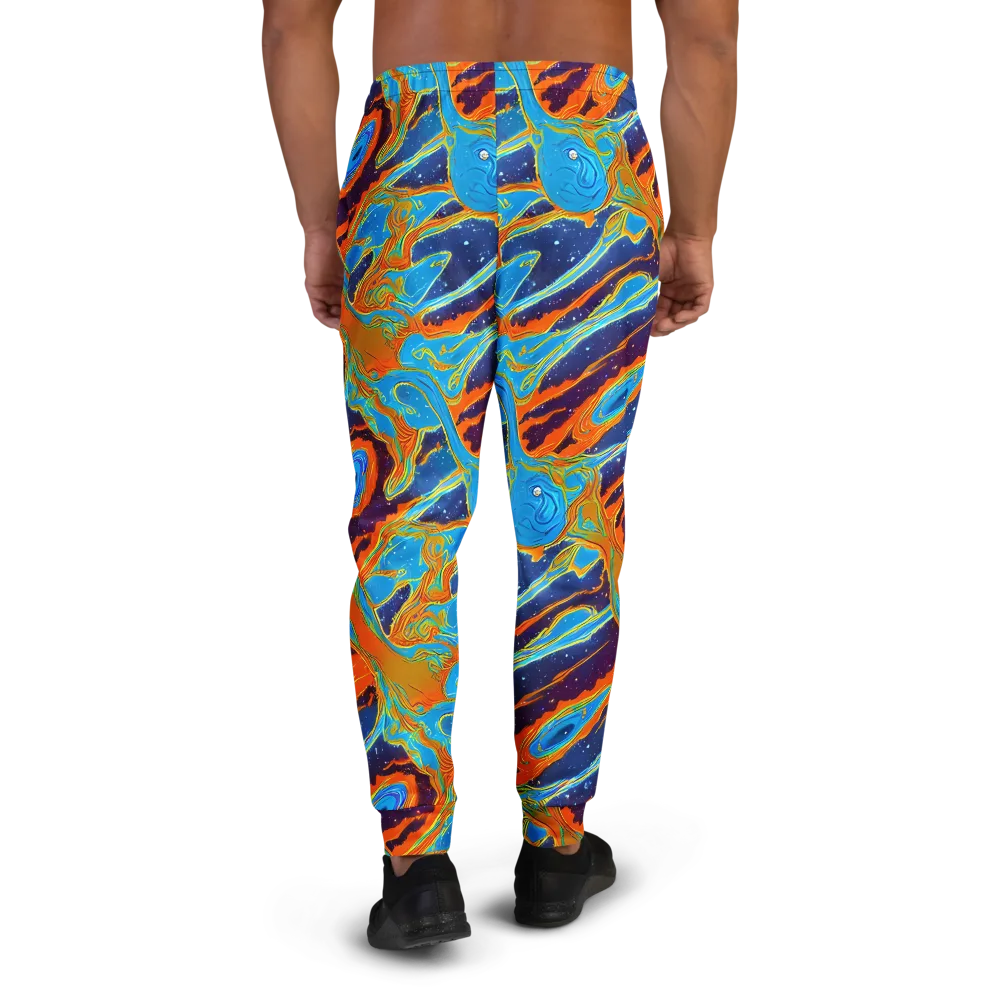 Blue Inferno on Men's Joggers — Back