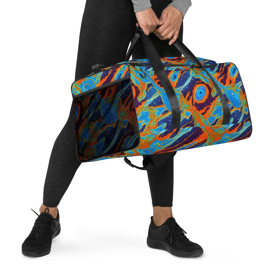 Blue Inferno on Duffle Bag — Right Front
