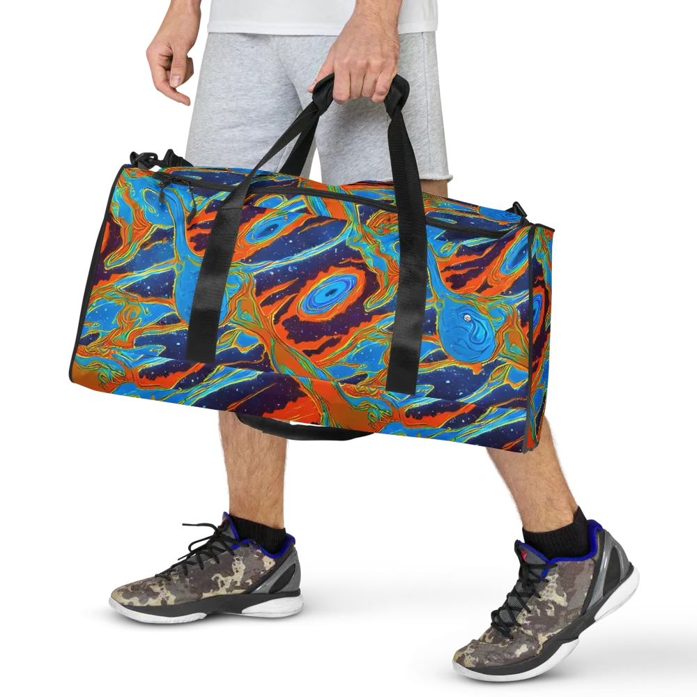 Blue Inferno on Duffle Bag — Front