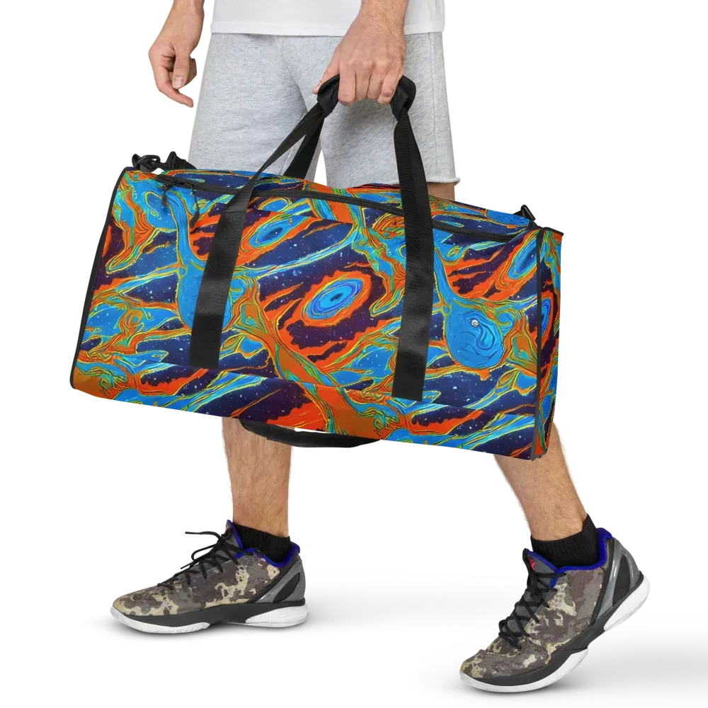 Blue Inferno on Duffle Bag — Front