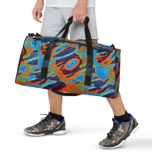 Blue Inferno on a Duffle Bag