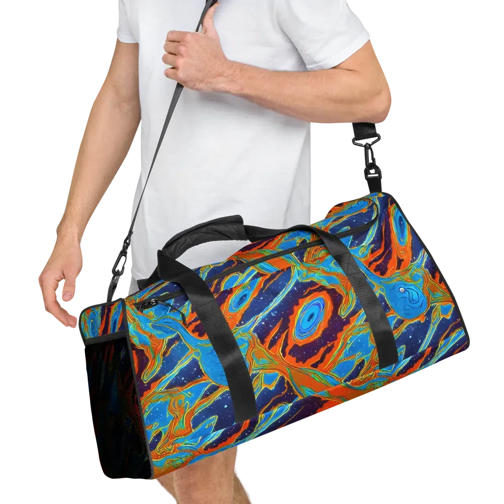 Blue Inferno on Duffle Bag — Right Front