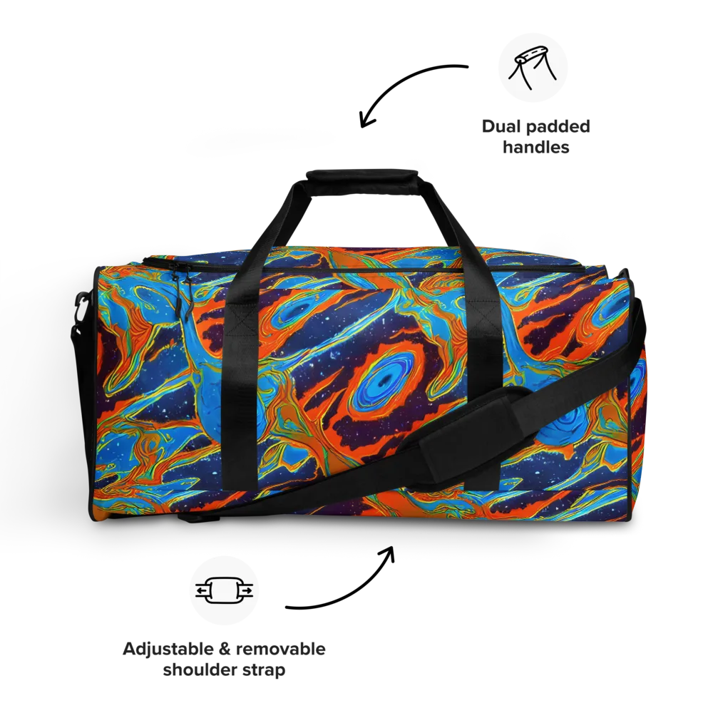 Blue Inferno on Duffle Bag — Front