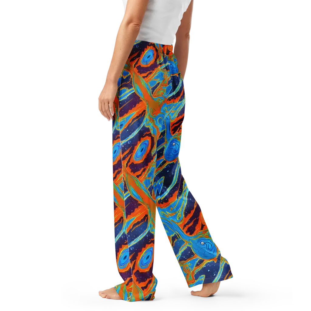 Blue Inferno on Women's Pajama Pants — Left