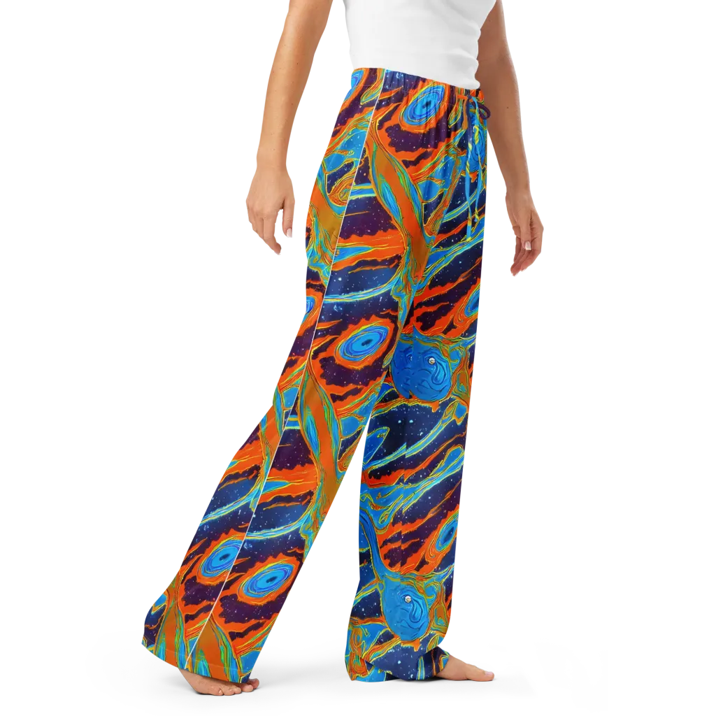 Blue Inferno on Women's Pajama Pants — Right Front