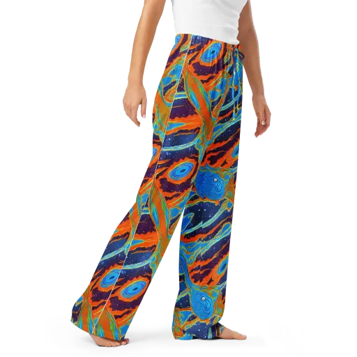 Blue Inferno on a Women's Pajama Pants