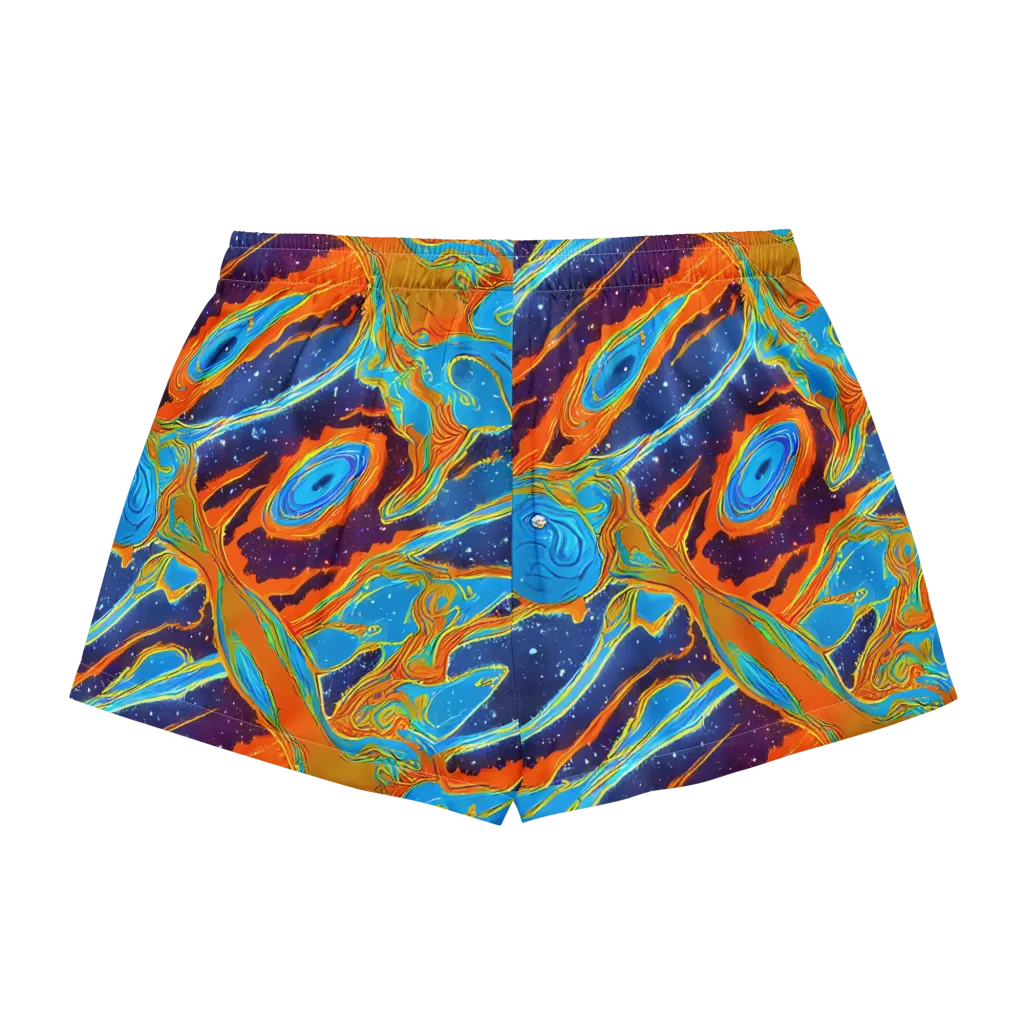 Blue Inferno on Women's Pajama Shorts — Back