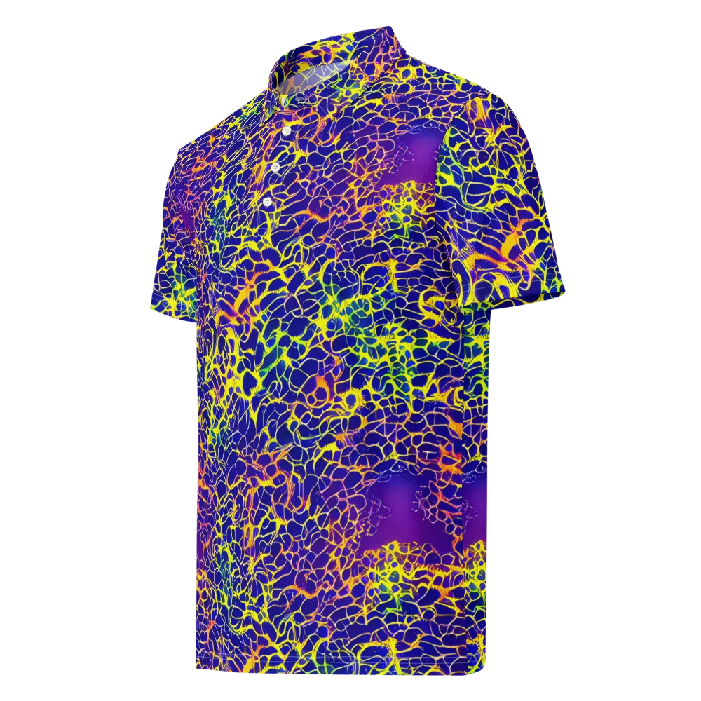 Ultramarine Voltage on Men's Slim Fit Polo Shirt — Left Front