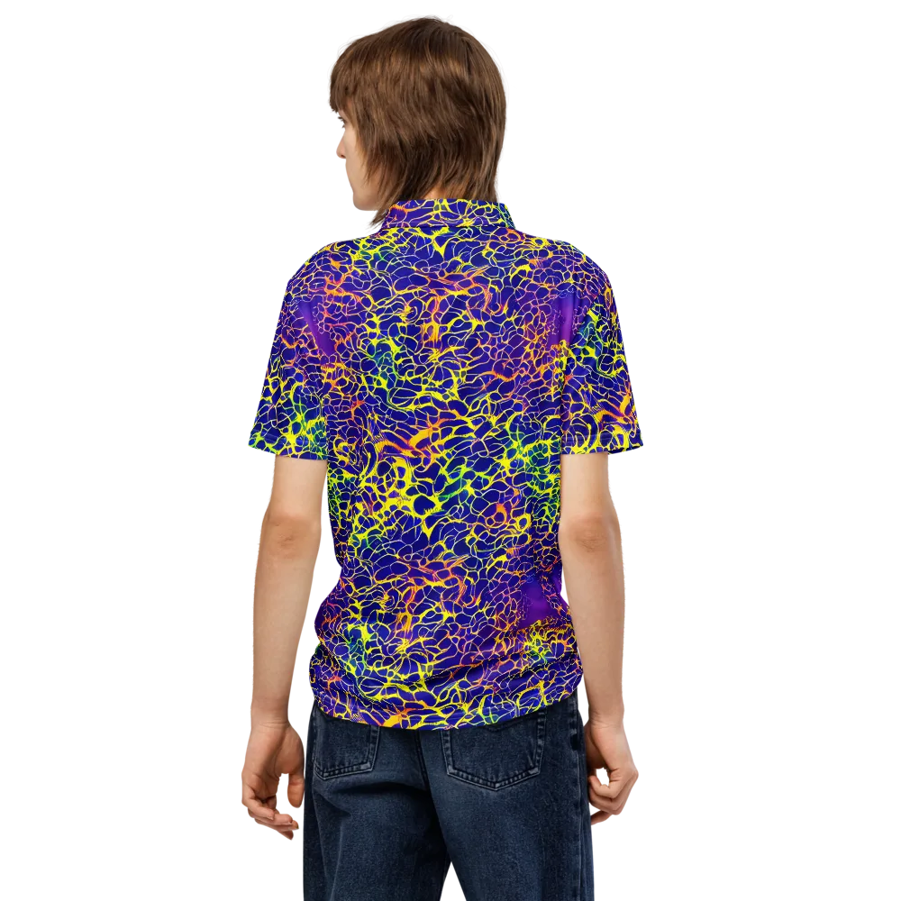 Ultramarine Voltage on Men's Slim Fit Polo Shirt — Back