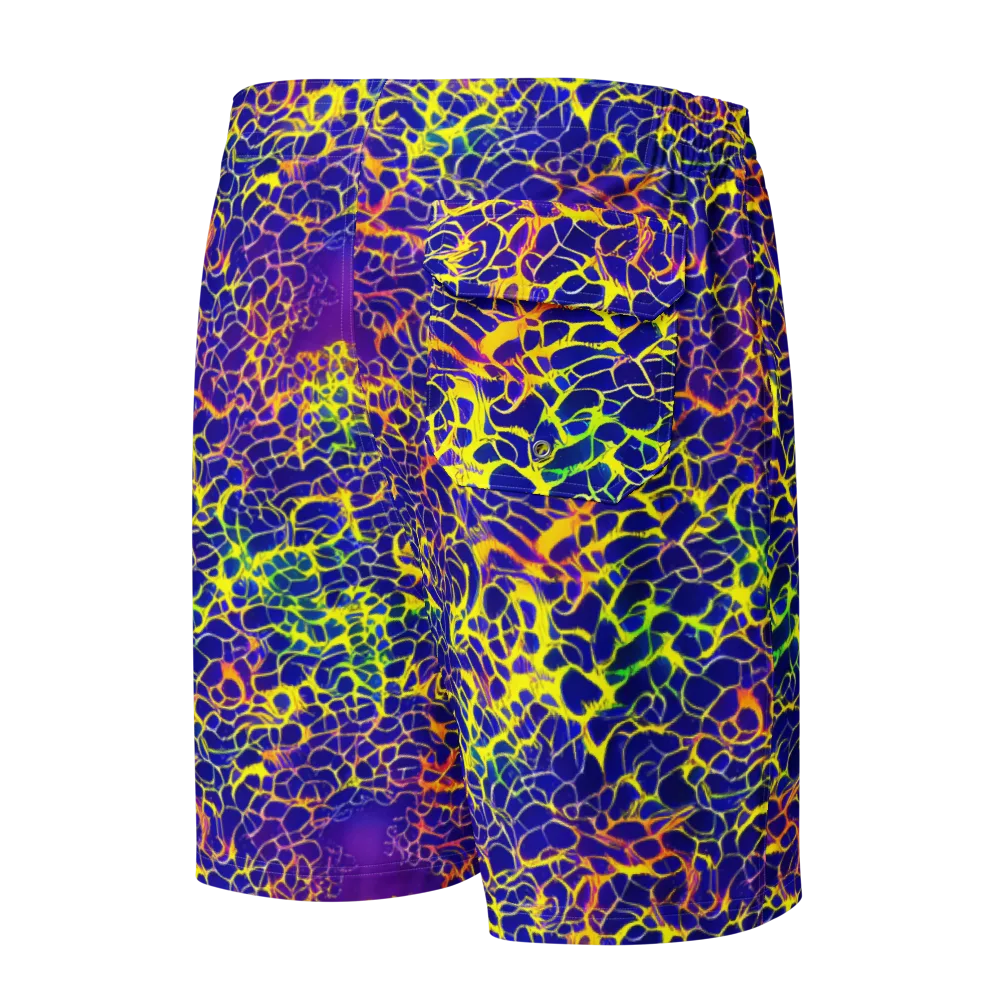 Ultramarine Voltage on Men's Board Shorts — Back