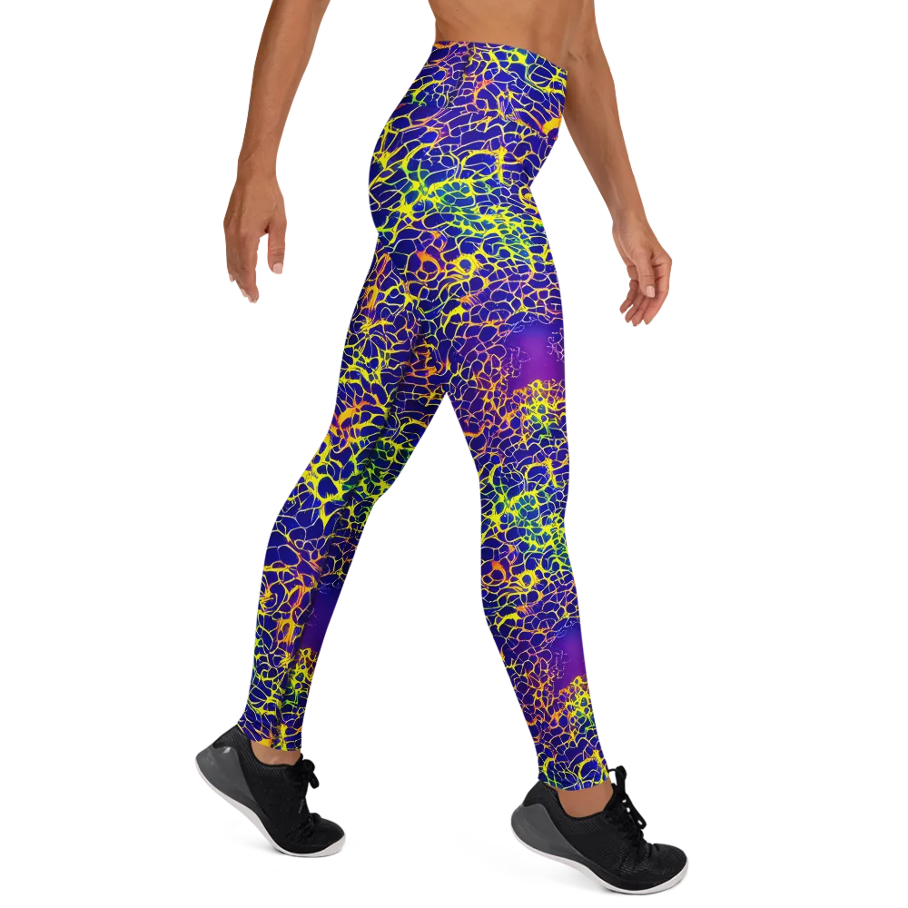 Ultramarine Voltage on Yoga Leggings — Right