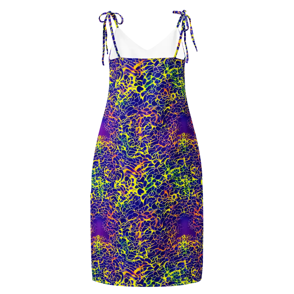 Ultramarine Voltage on Slip Dress — Back