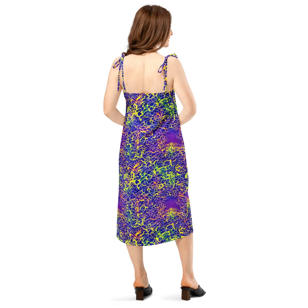 Ultramarine Voltage on Slip Dress — Back