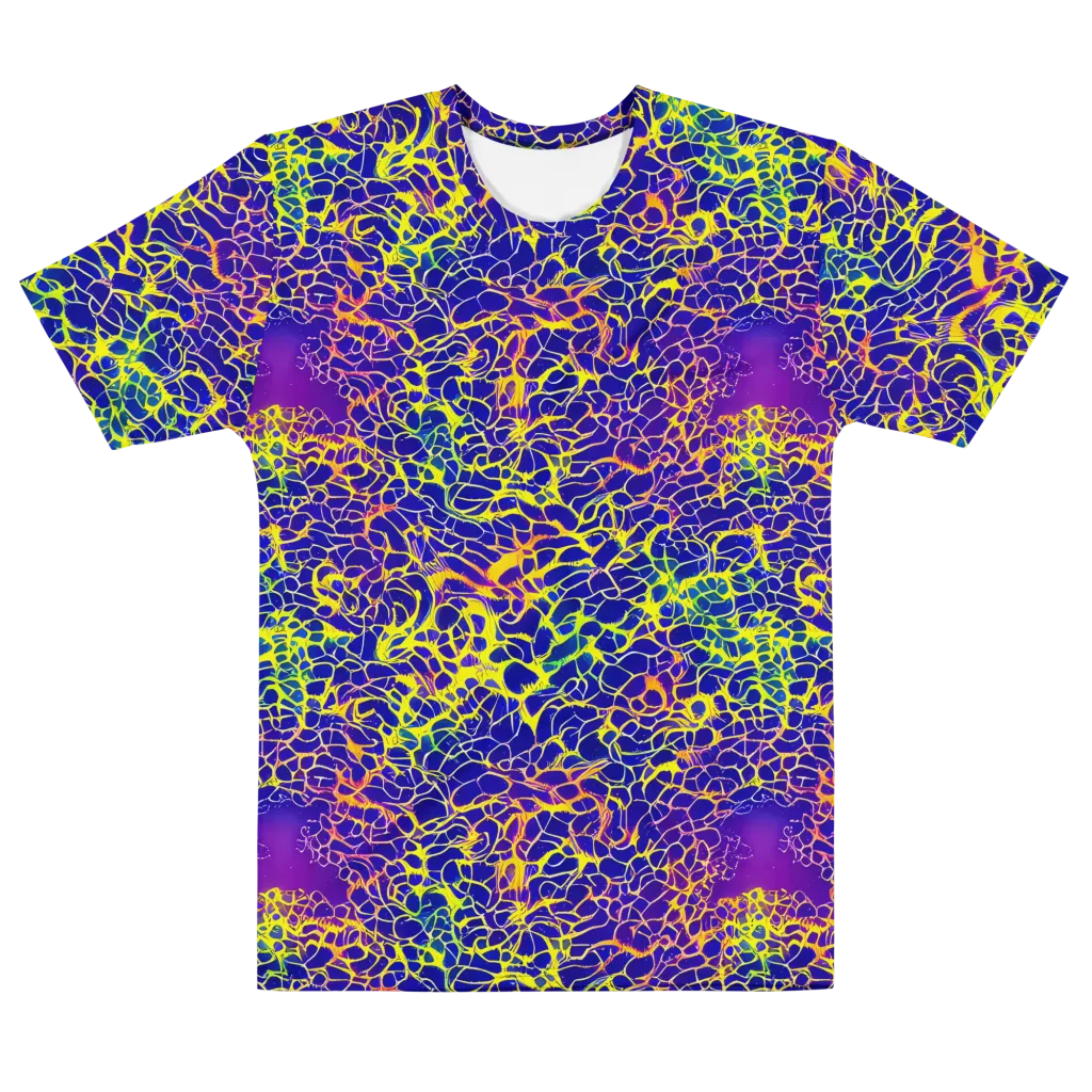 Ultramarine Voltage on Men's Cotton Crew Neck T-Shirt — Front