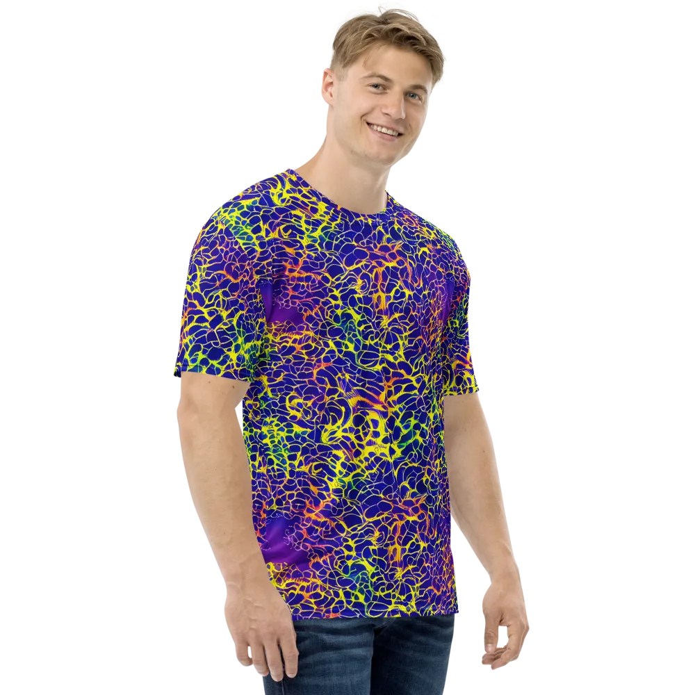 Ultramarine Voltage on Men's Crew Neck T-Shirt — Right
