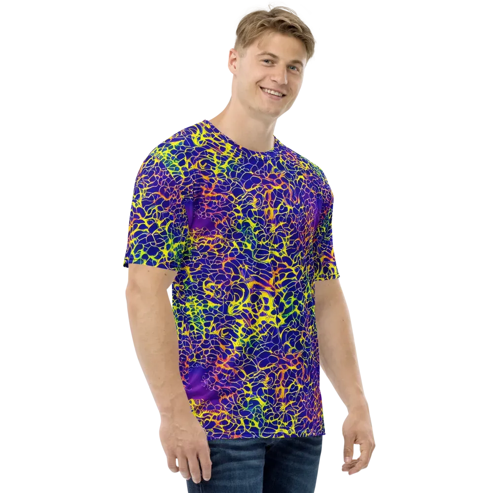 Ultramarine Voltage on Men's Crew Neck T-Shirt — Right