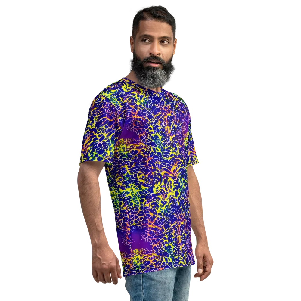 Ultramarine Voltage on Men's Crew Neck T-Shirt — Right