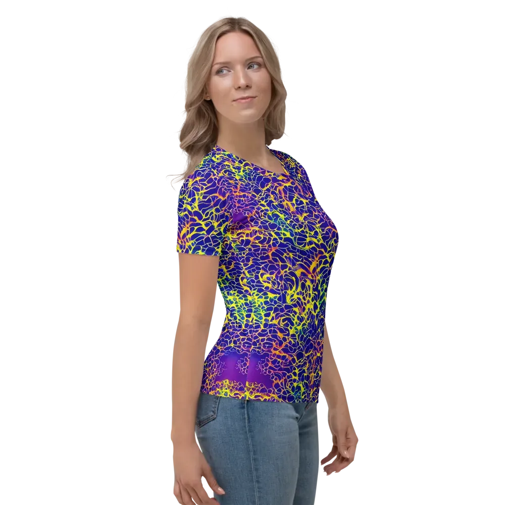Ultramarine Voltage on Women's Crew Neck T-Shirt — Right