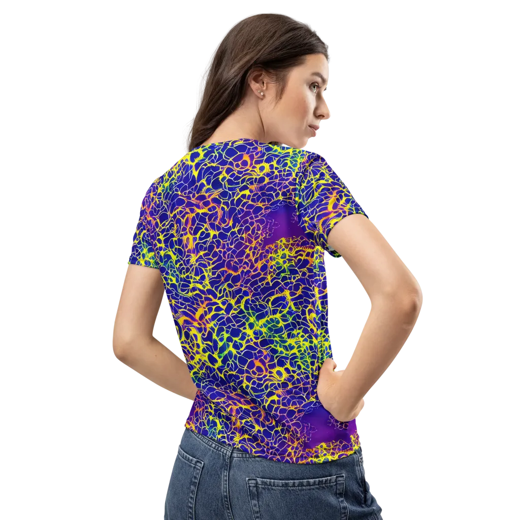 Ultramarine Voltage on Women's Crew Neck T-Shirt — Back