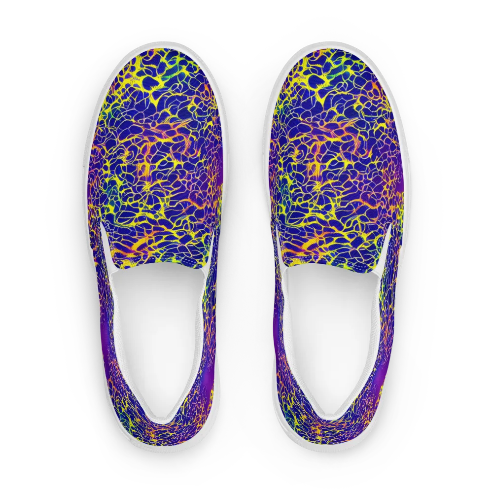 Ultramarine Voltage on Men's Slip-On Canvas Shoes — Front