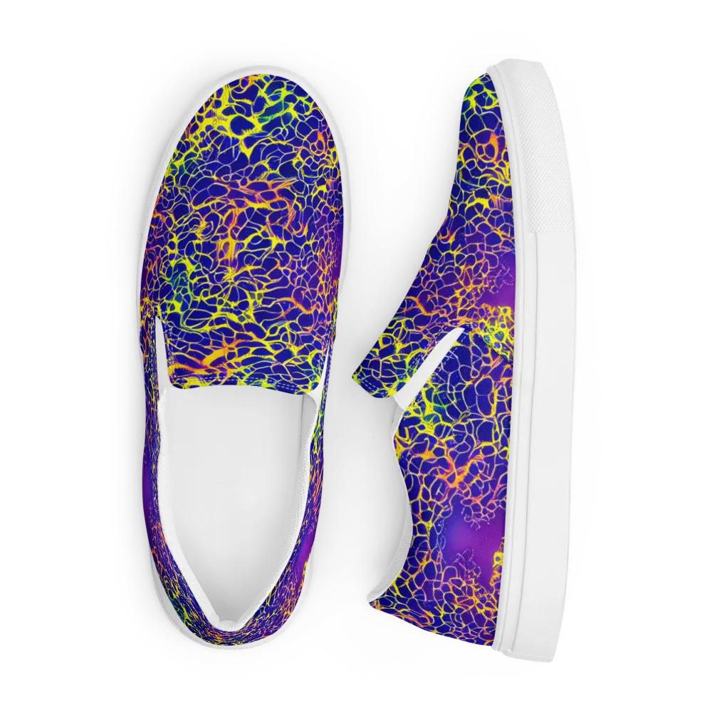 Ultramarine Voltage on Men's Slip-On Canvas Shoes — Front