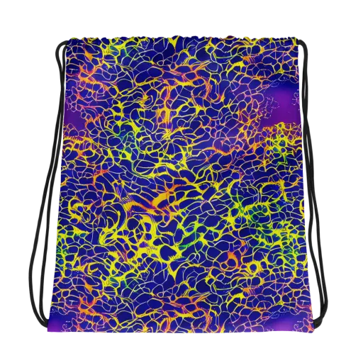 Ultramarine Voltage on a Drawstring Bag