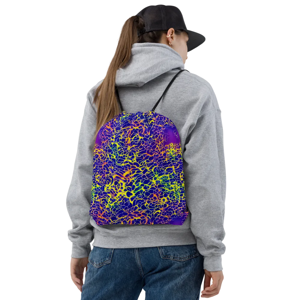 Ultramarine Voltage on Drawstring Bag — Front