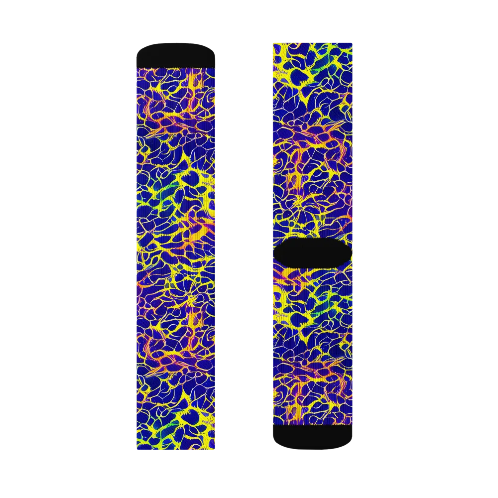 Ultramarine Voltage on Socks — Right Sock