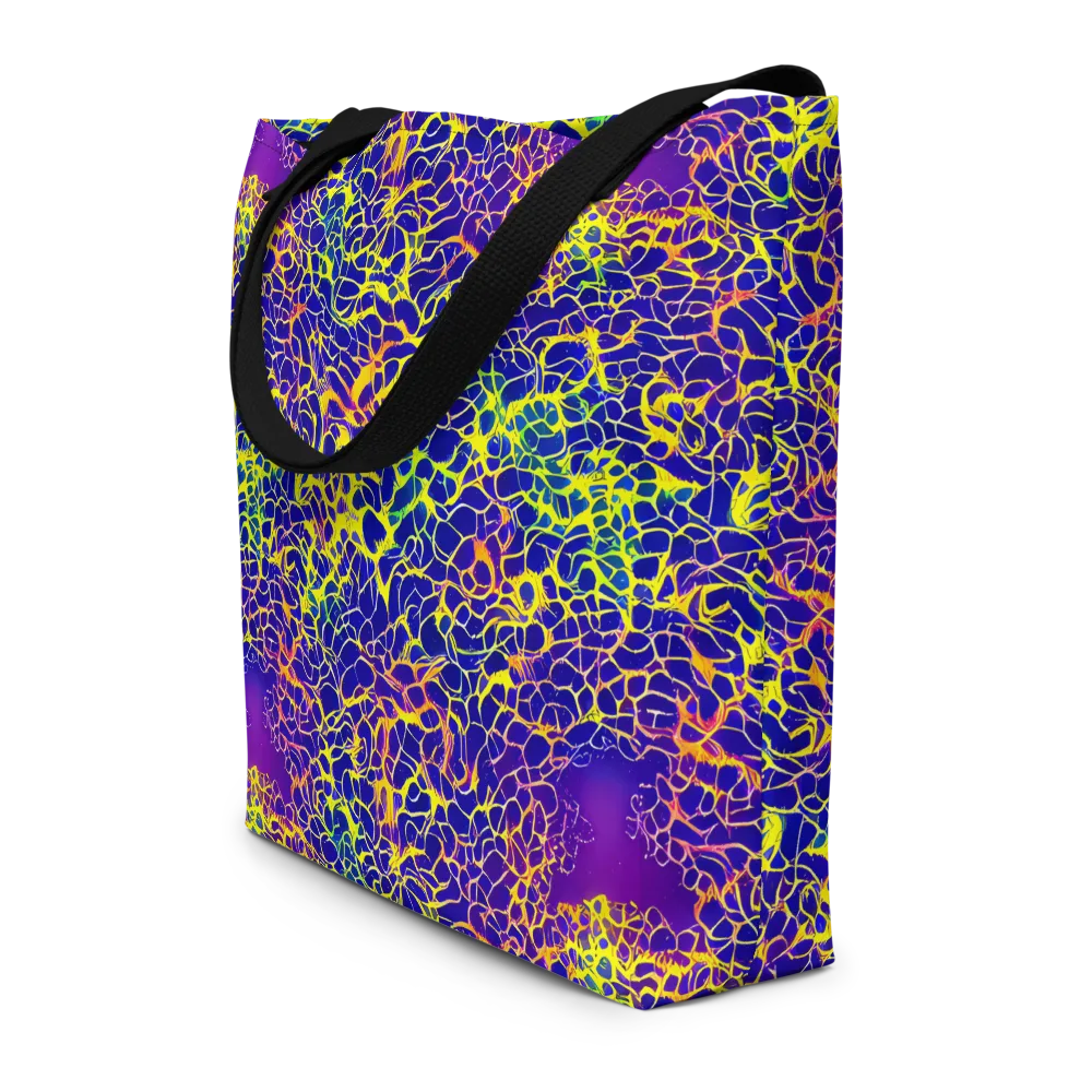 Ultramarine Voltage on Large Tote Bag W/ Pocket — Front