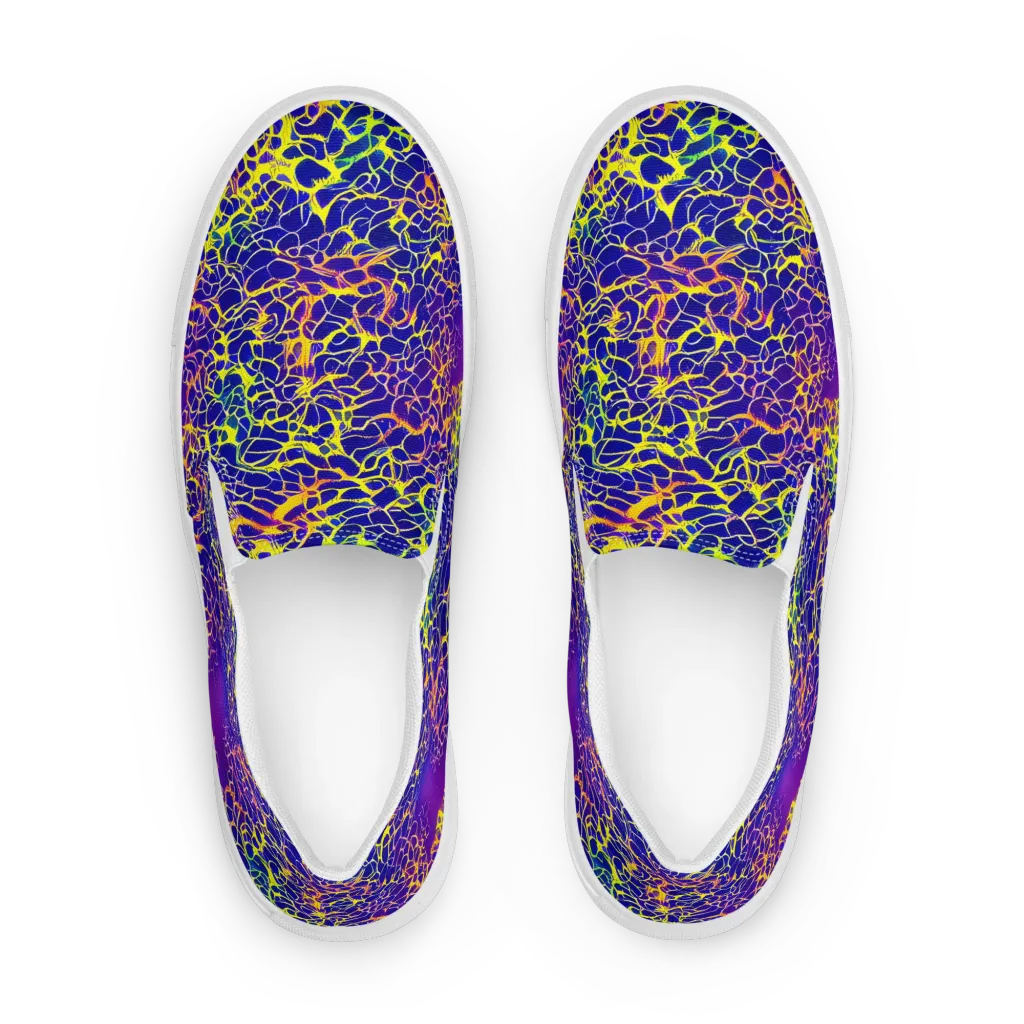 Ultramarine Voltage on Women's Slip-On Canvas Shoes — Front