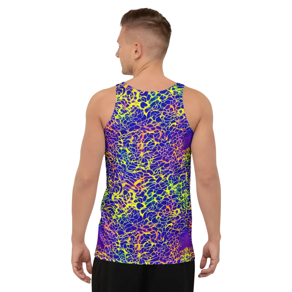 Ultramarine Voltage on Men's Tank Top — Back