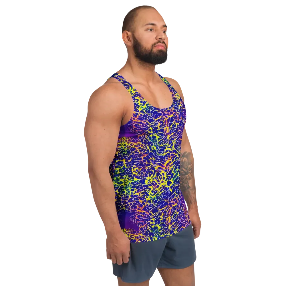Ultramarine Voltage on Men's Tank Top — Right Front