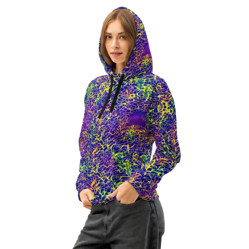 Ultramarine Voltage on a Cotton Hoodie