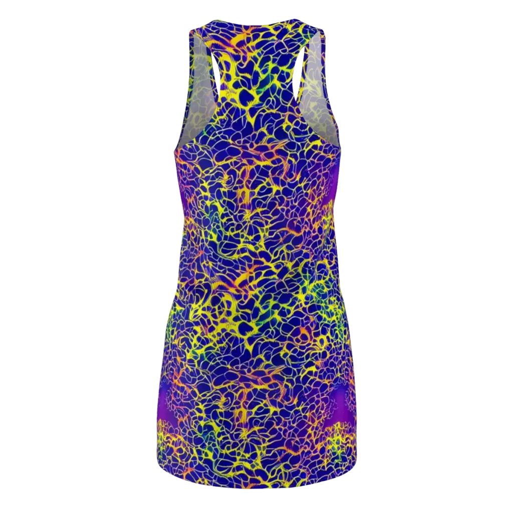 Ultramarine Voltage on Racerback Dress — Back