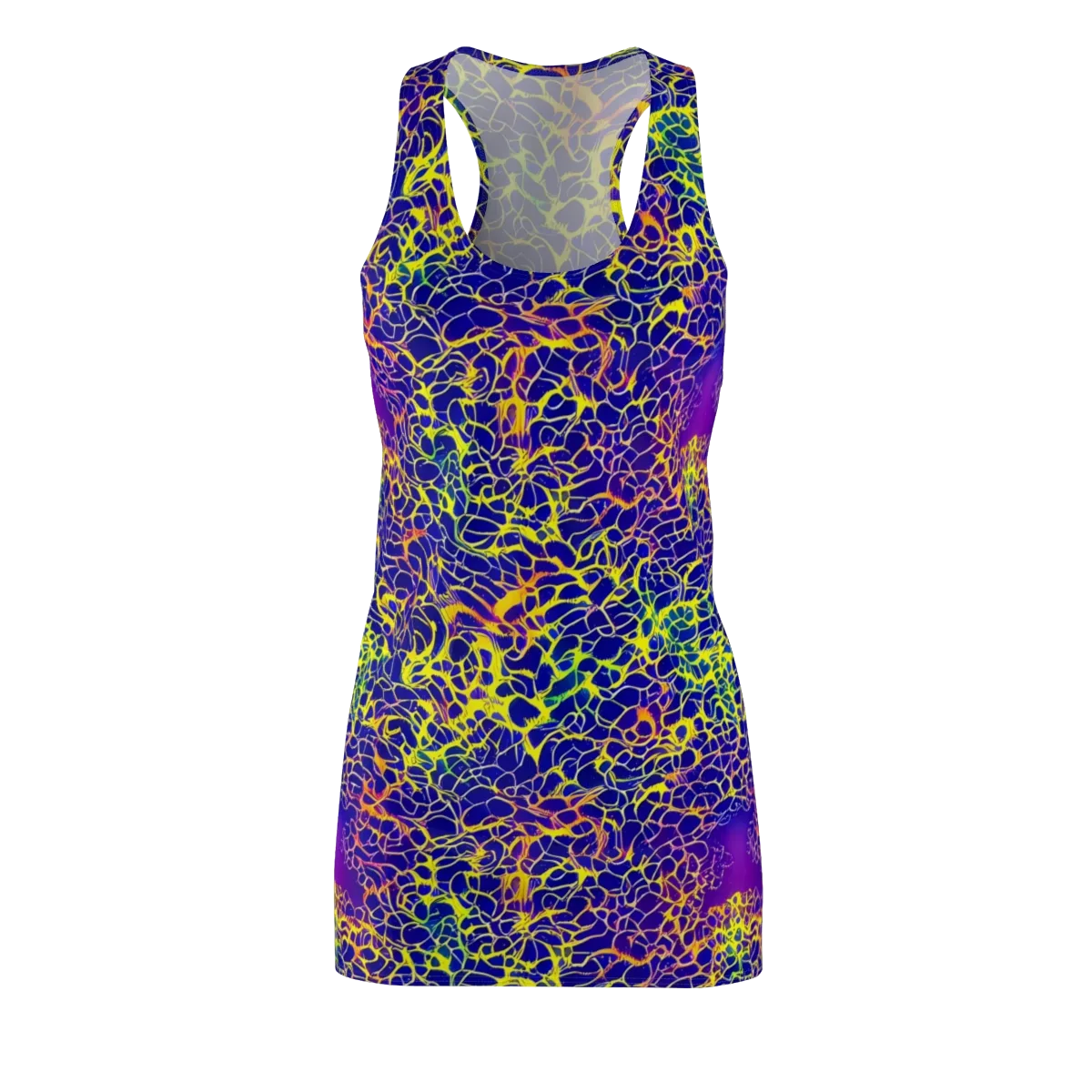 Ultramarine Voltage on Racerback Dress — Front