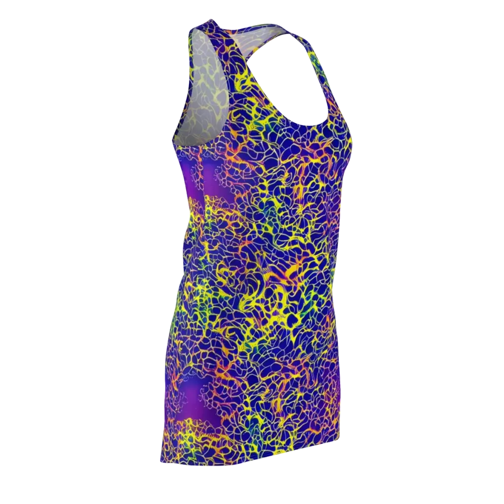 Ultramarine Voltage on Racerback Dress — Front Side