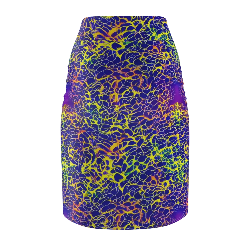 Ultramarine Voltage on Pencil Skirt — Back
