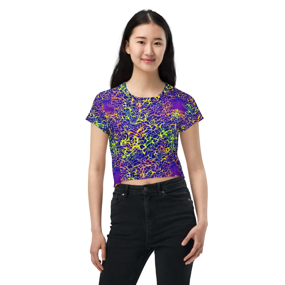 Ultramarine Voltage on Crop Tee — Front