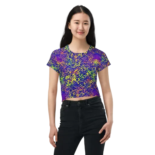 Ultramarine Voltage on a Crop Tee