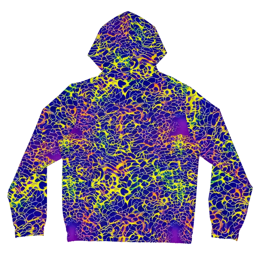 Ultramarine Voltage on Women's Full-Zip Hoodie — Back
